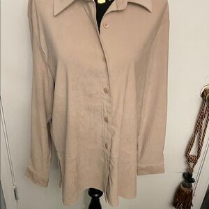 Croft & Barrow Beige Button-Down Shirt
